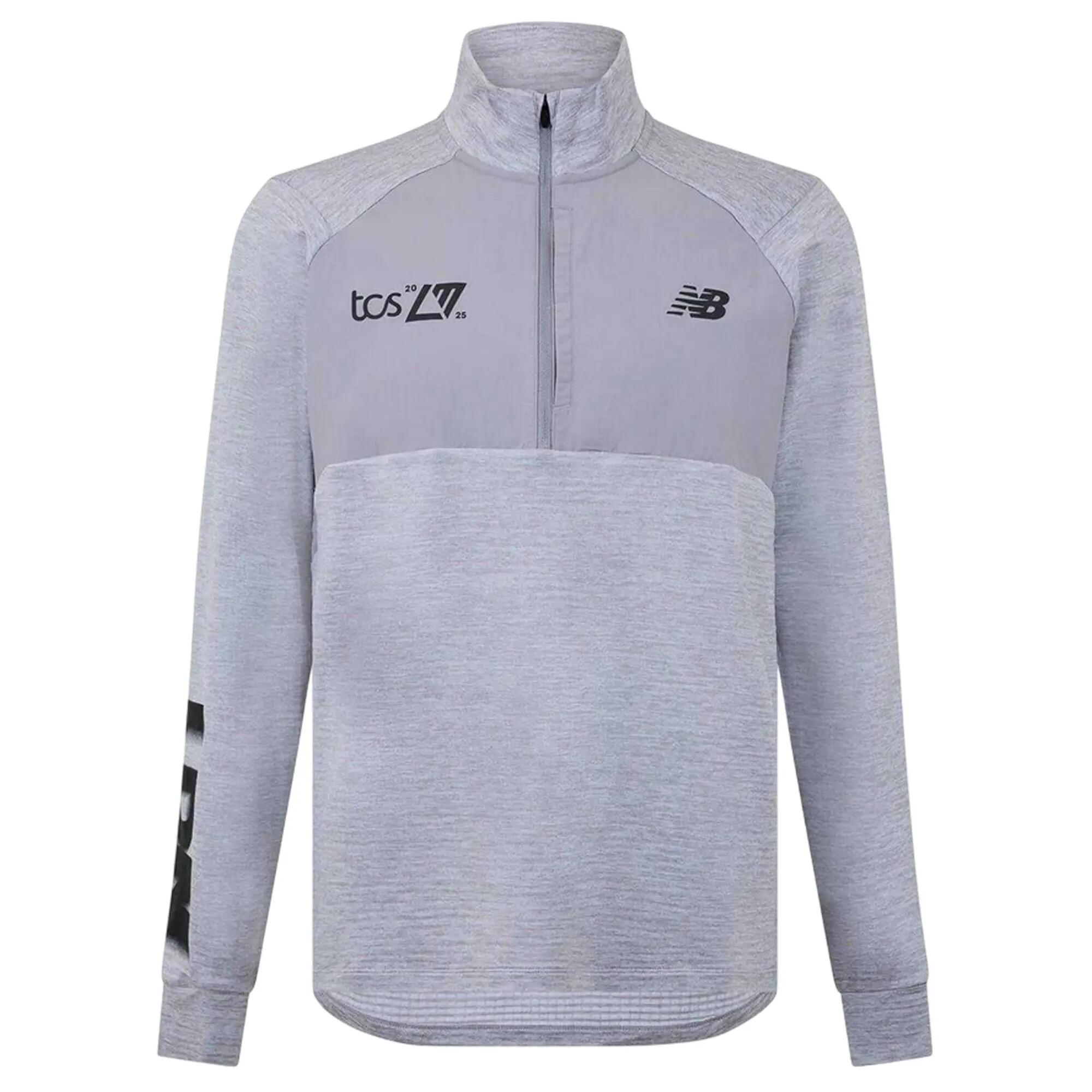 Mens Mock Neck Slim Athletic Top (Grey/Black) 2/4