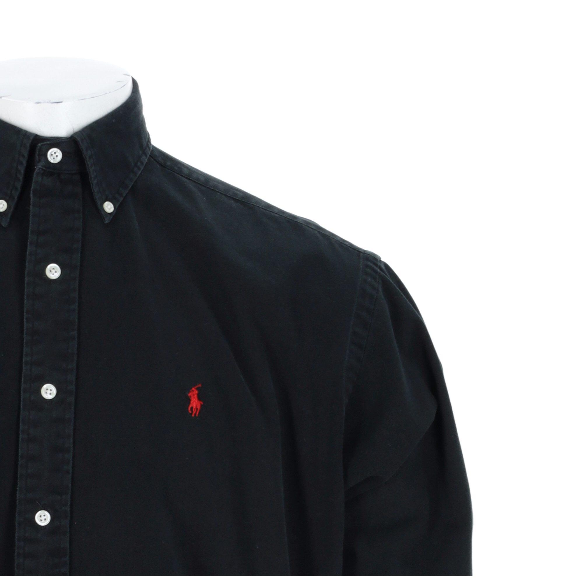 Seconde vie - Chemise classiques Homme uni Noir - Très bon état 6/7