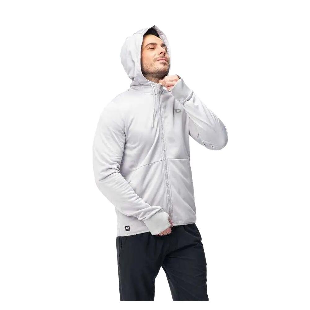 Mens Cross Idrisan Full Zip Hoodie (Grey)
