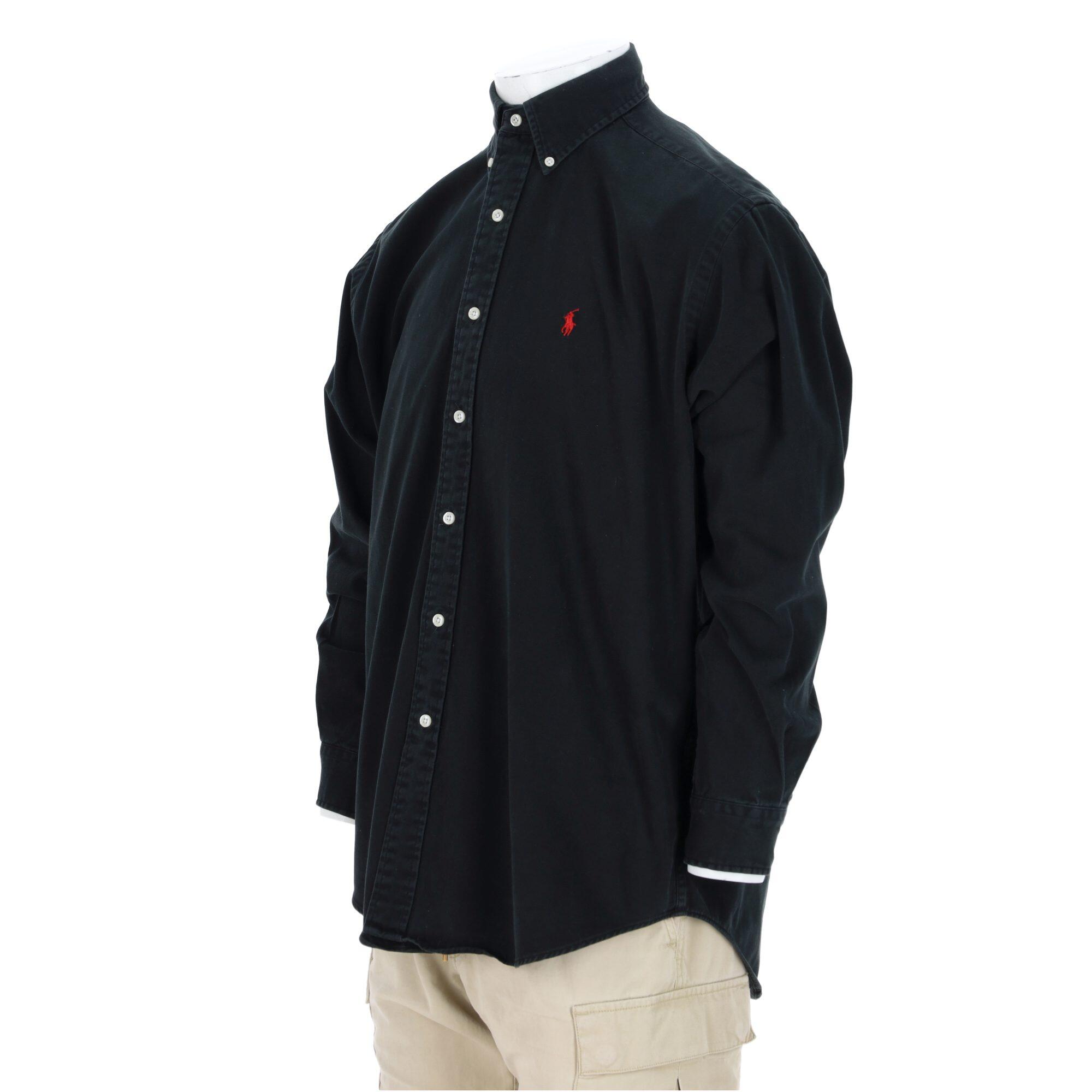 Seconde vie - Chemise classiques Homme uni Noir - Très bon état 4/7