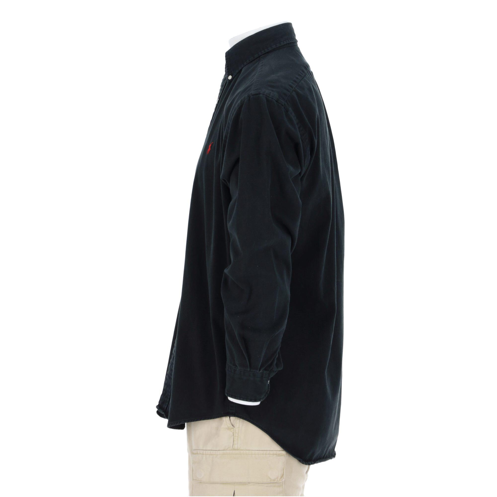 Seconde vie - Chemise classiques Homme uni Noir - Très bon état 3/7