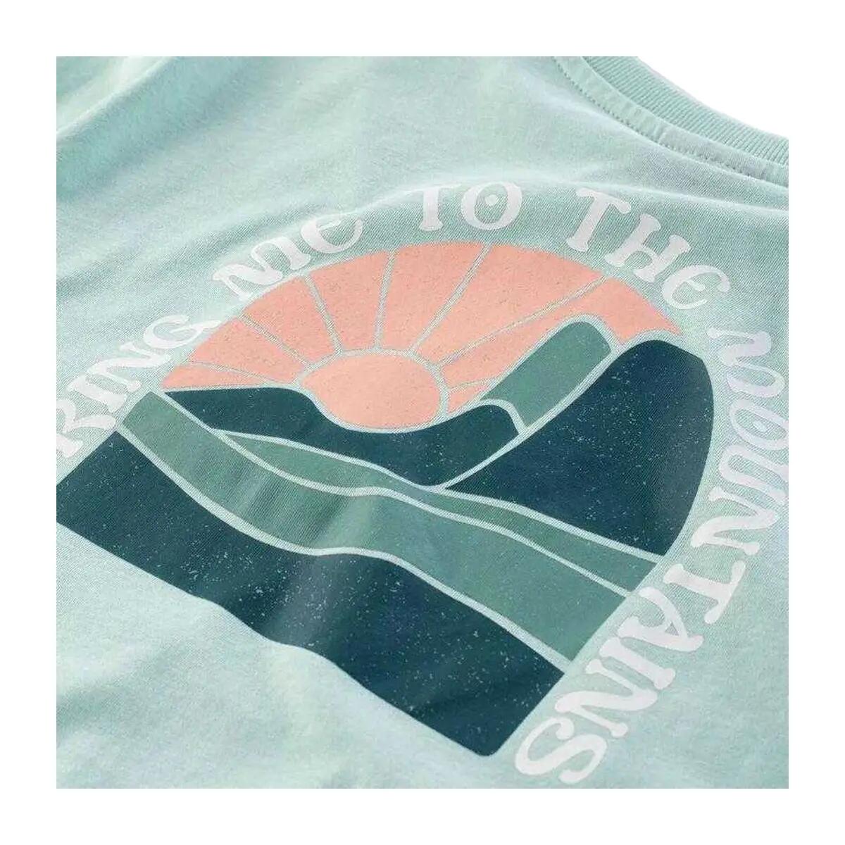 Camiseta Elina II Diseño Estampado en Espalda para Mujer Azul 4/4