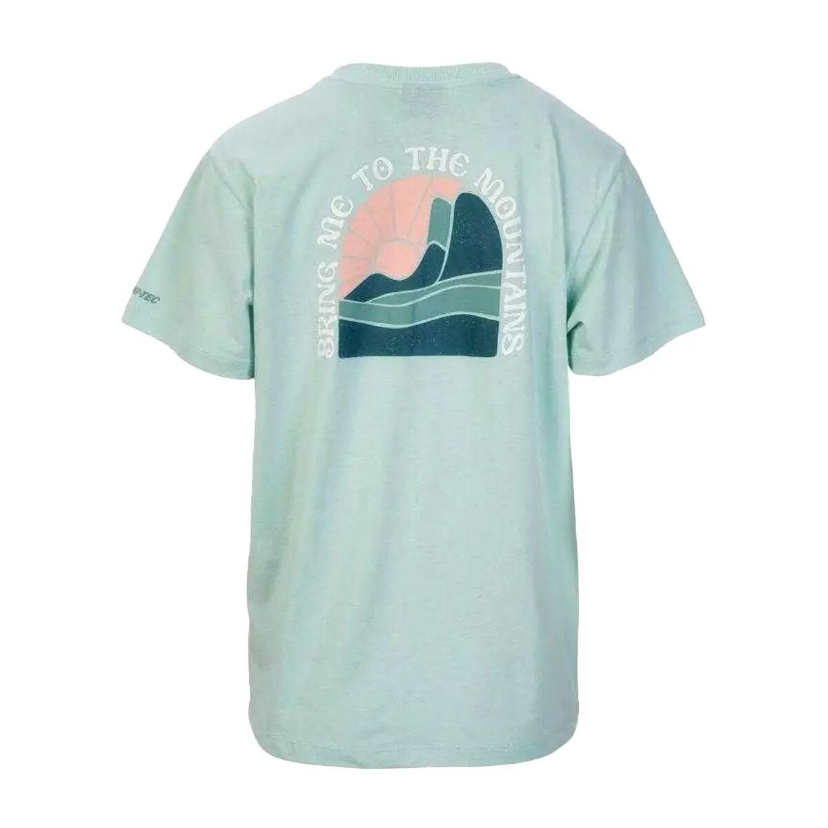 Camiseta Elina II Diseño Estampado en Espalda para Mujer Azul 2/4