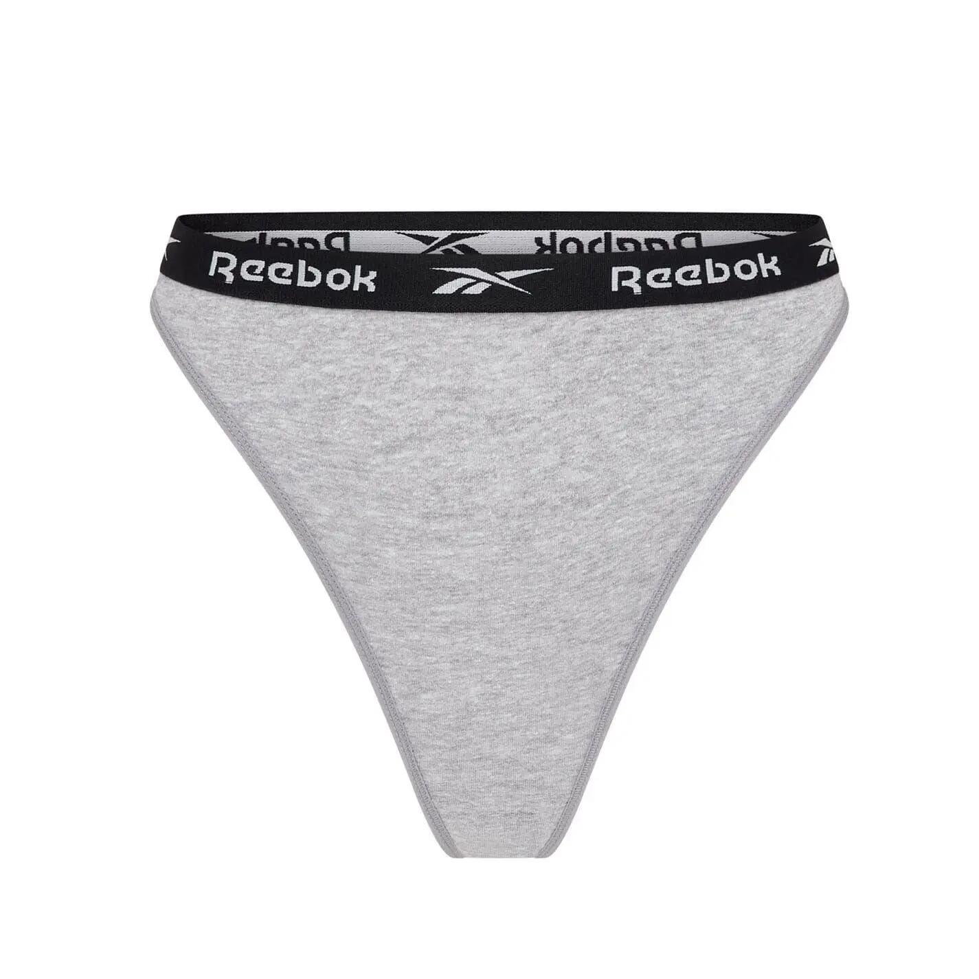 Womens/Ladies Logo Thong (Black/White/Grey) 4/5