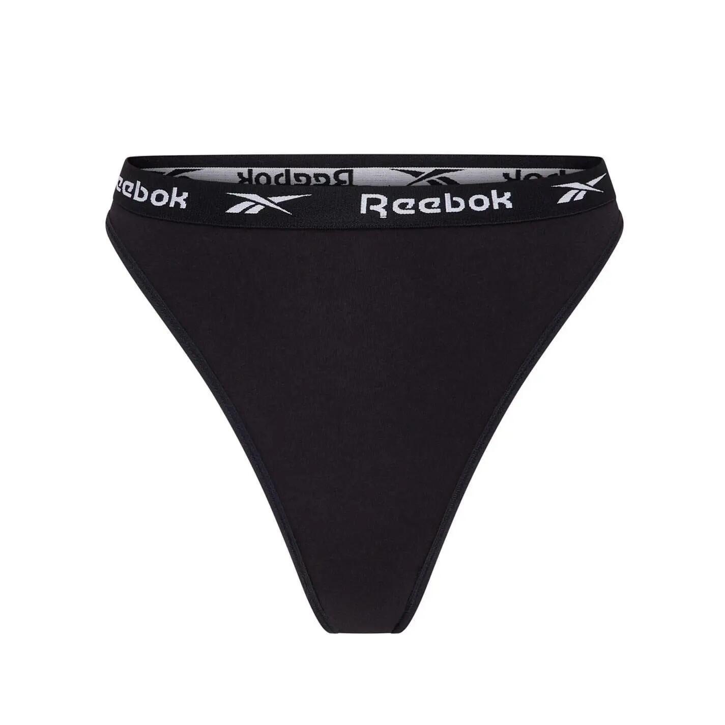 Womens/Ladies Logo Thong (Black/White/Grey) 2/5