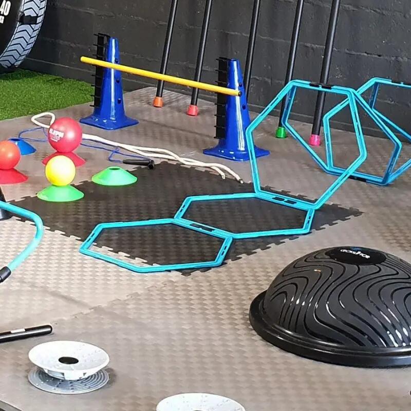 Crossliftor 40 mm puzzelmat zwart/grijs - per vierkante meter 4/5