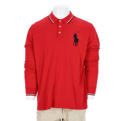 Tweedehands - polo ralph lauren heren lange mouwen polo big pony - als nieuw