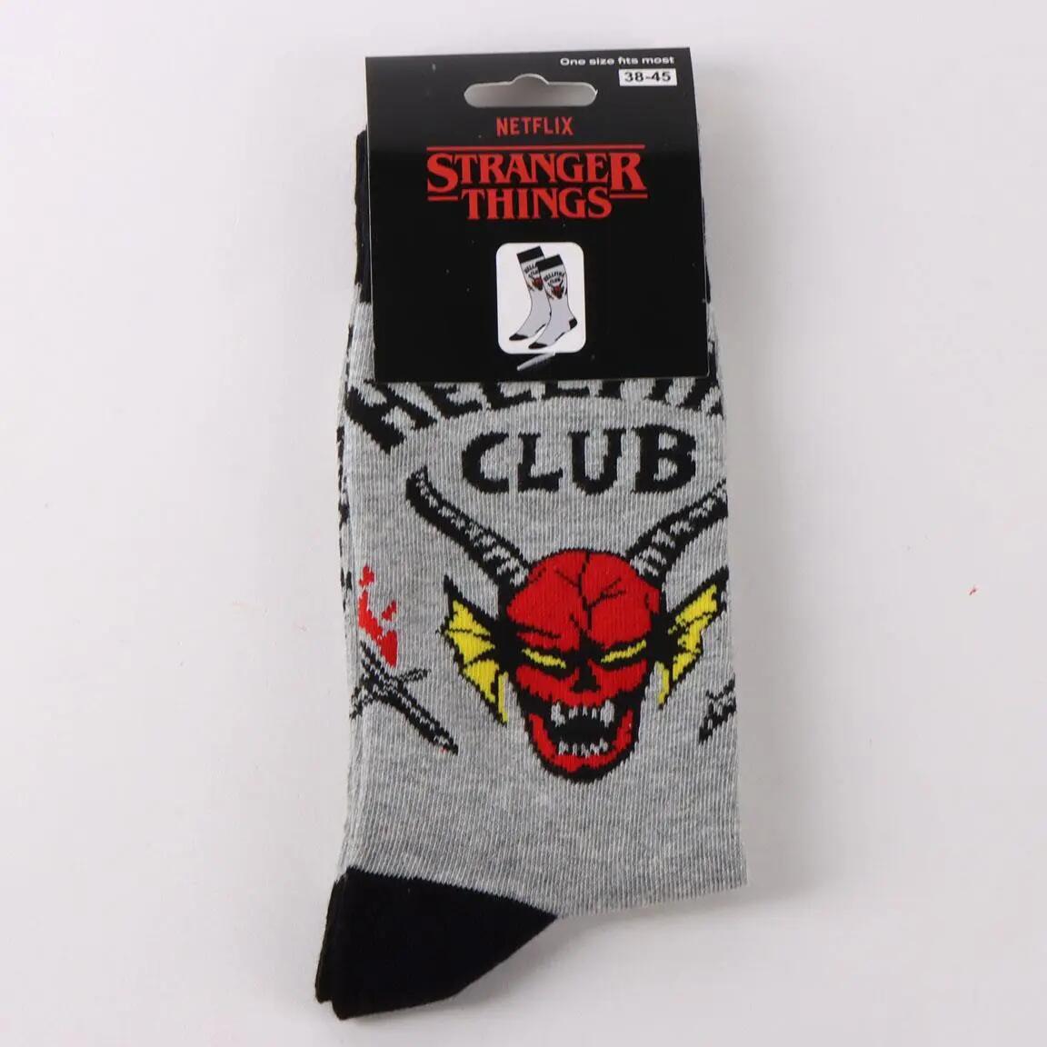 Calcetines Adultos Stranger Things de Algodón Suaves Transpirables Gris 5/7