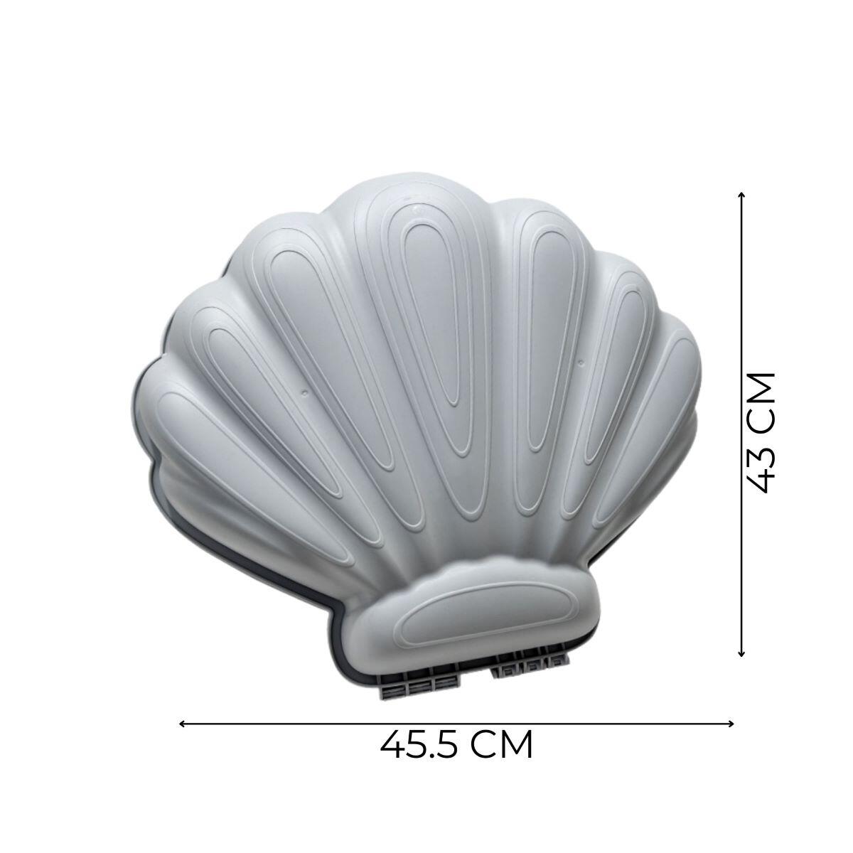 Kinderen Tuin Zandbak mini plastic 2-delig schelp met deksel Mini Shell Blauw 3/7