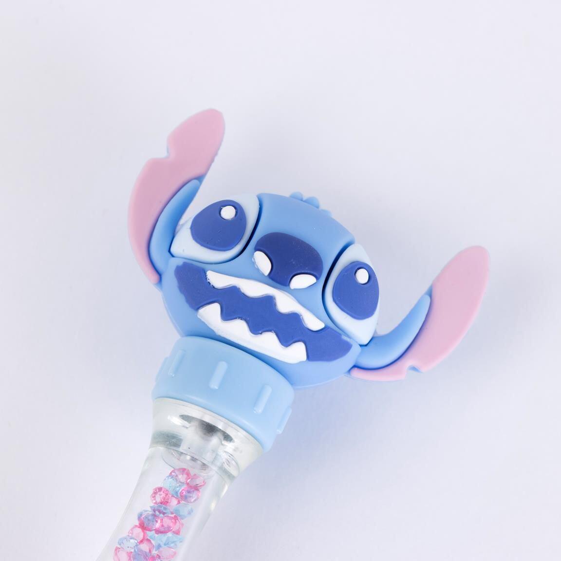 Stylo rotatif Stitch pour enfants avec paillettes et perles rose/bleu 4/7