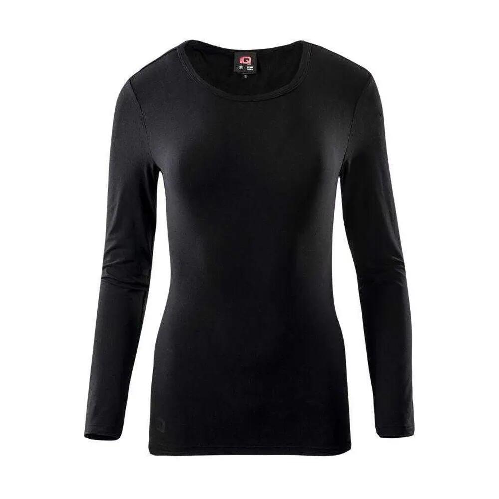 Womens/Ladies Milky LongSleeved TShirt (Black)