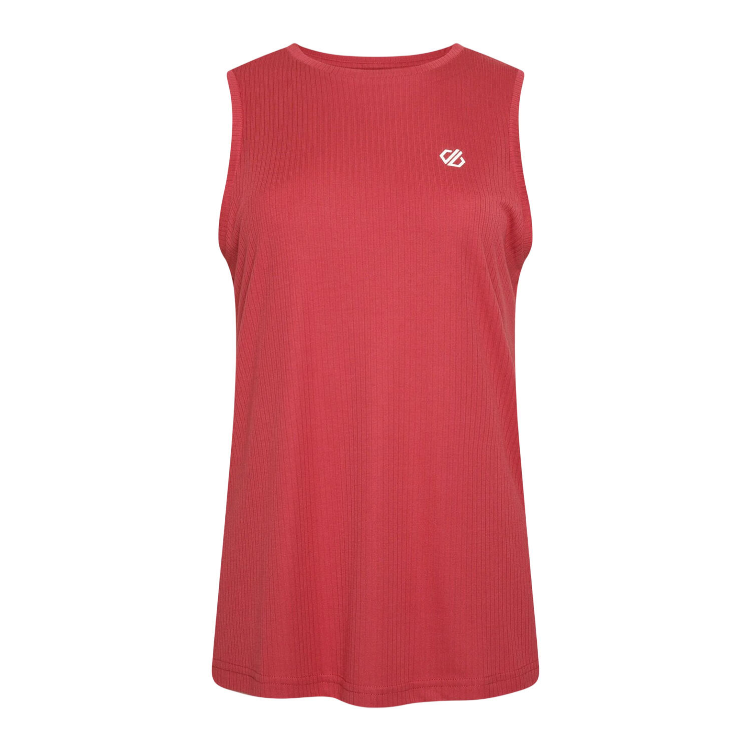 Débardeur Uni Et Décontracté Motif/style Côtelé Femme (Rouge) 1/4