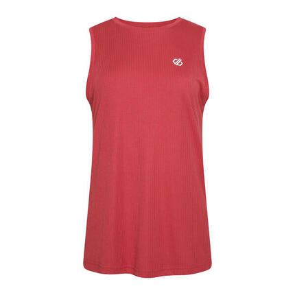 Débardeur Uni Et Décontracté Motif/style Côtelé Femme (Rouge)