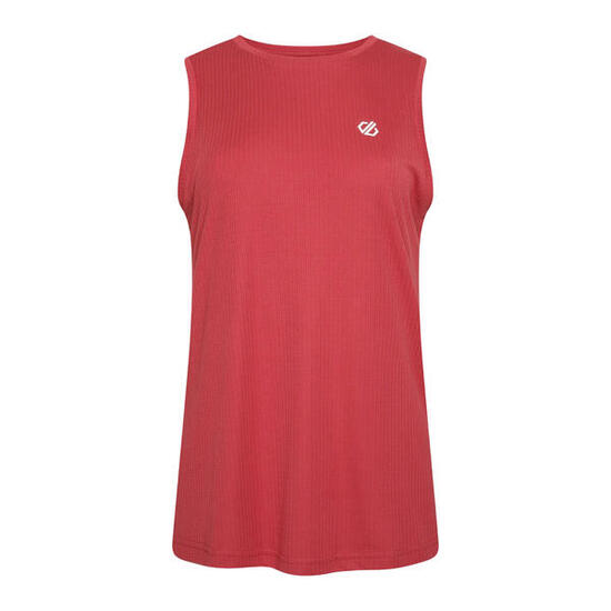 Débardeur Uni Et Décontracté Motif/style Côtelé Femme (Rouge)