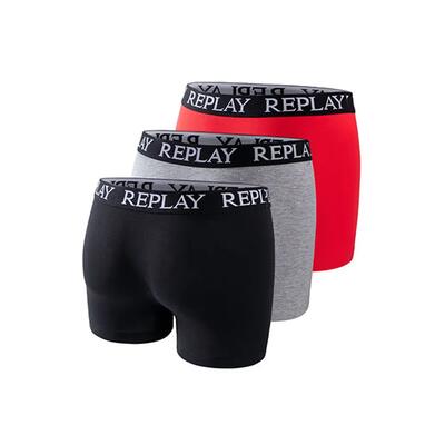 Boxershorts met herenlogo (3pack) (zwart/grijs gemêleerd/turkoois)