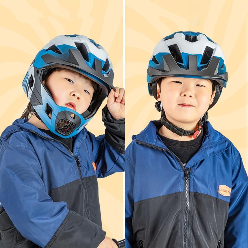 Kask rowerowy dziecięcy Rockbros TS-61 z odpinaną szczęką 4/5