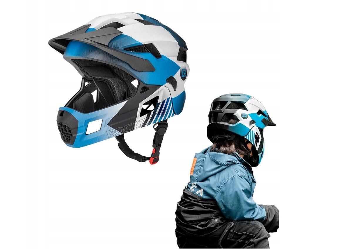 Kask rowerowy dziecięcy Rockbros TS-61 z odpinaną szczęką 2/5