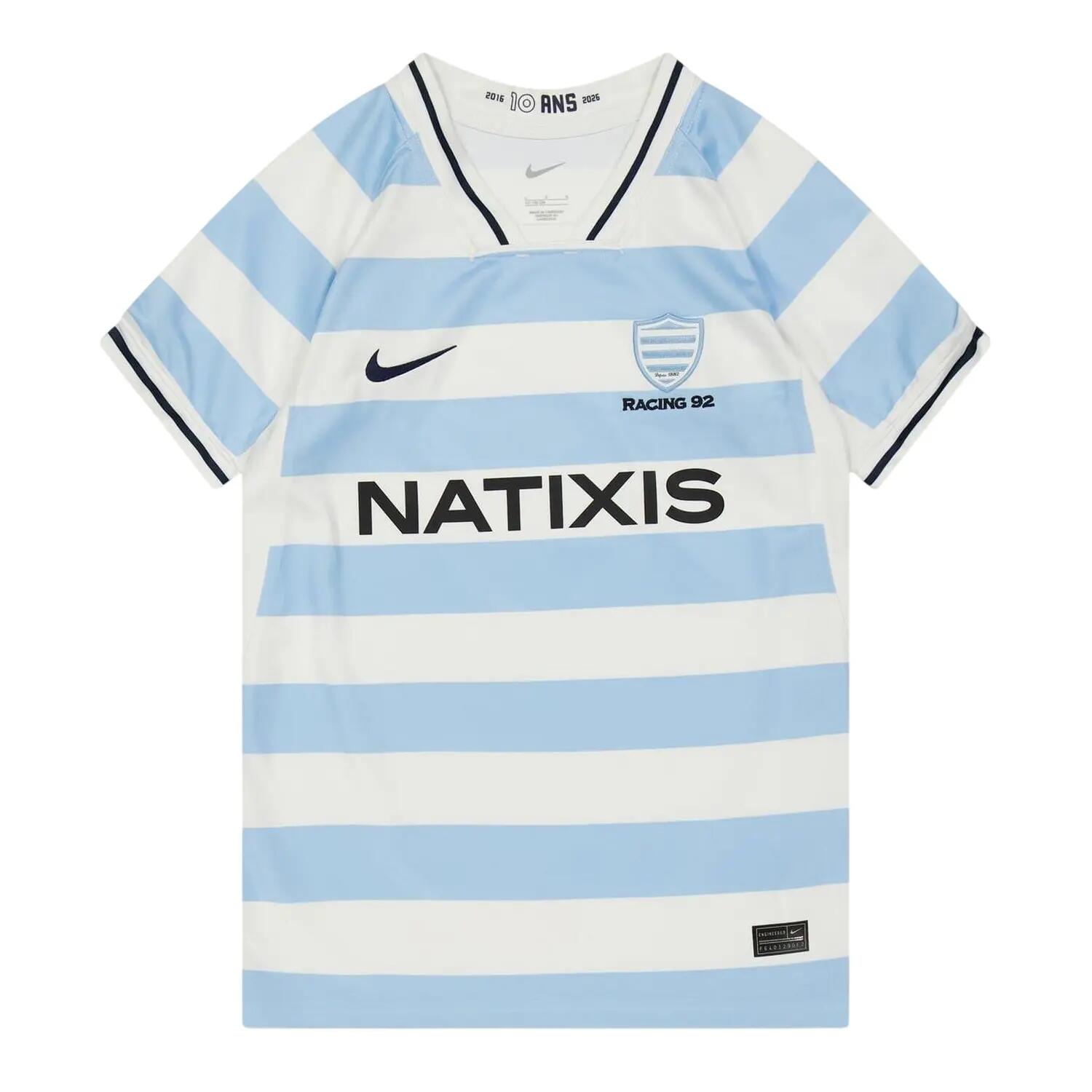 Maillot Domicile Motif/style Racing 92 Enfant (Blanc / Bleu) 2/3