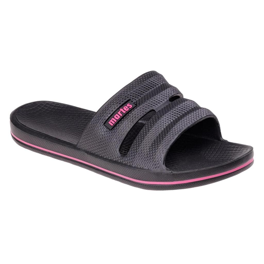 Womens/Ladies Vedi Sliders (Black/Festival Fuchsia)