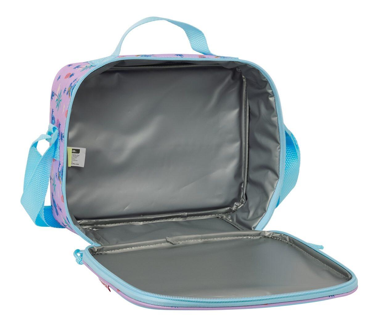 Bolsa Nevera Infantil Stitch 3D con Forro de Aluminio Azul y Rosa 4/4