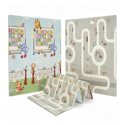Tappeto da gioco 150x180x1cm pieghevole XPE schiuma Numbers/Road Multicolore