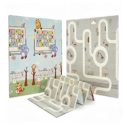 Enfant Tapis de jeu 150x180x1cm pliable XPE mousse Numbers/Road Multicolore