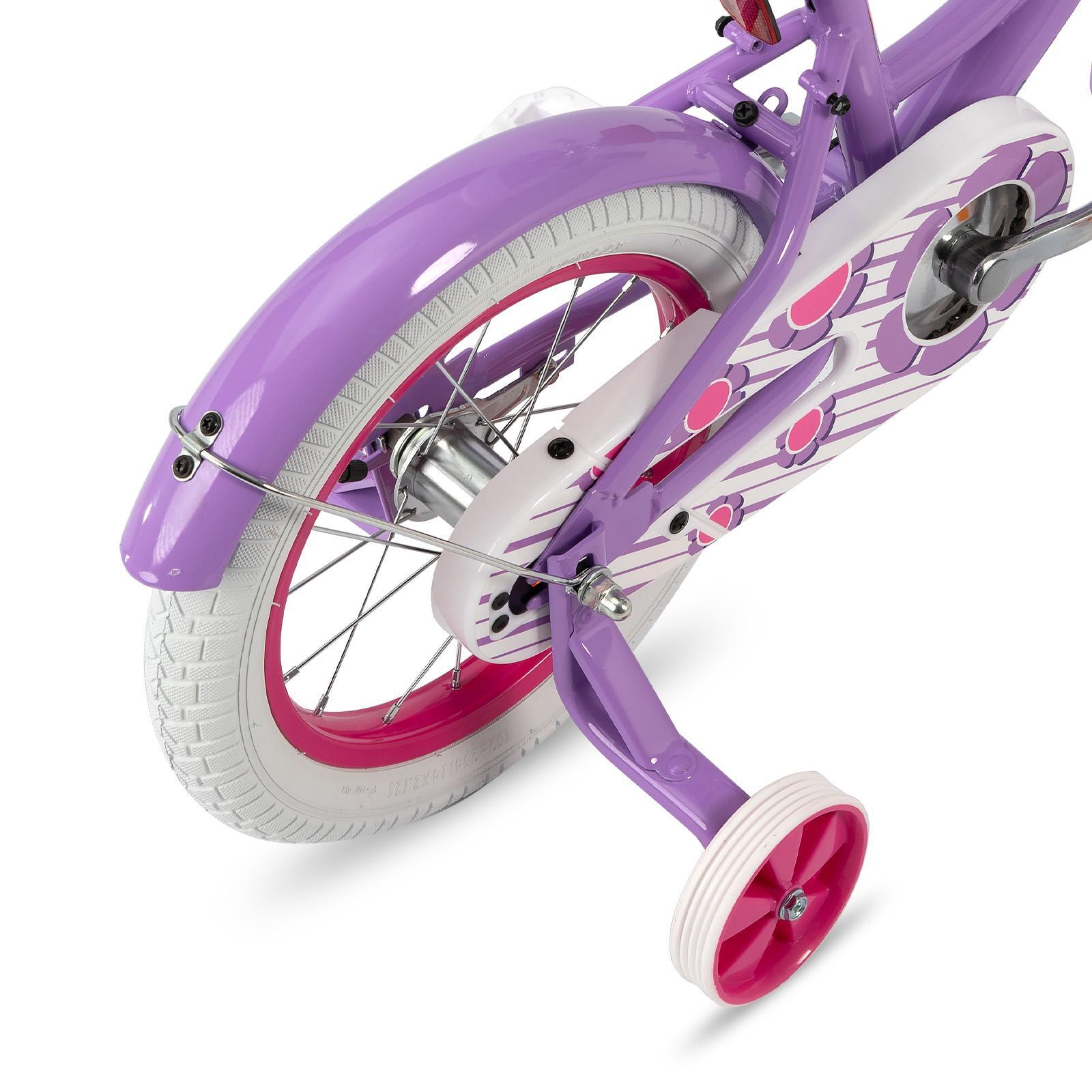 Fille vélo vélo enfant 12/14/16", roulettes, double frein, panier avant 5/6