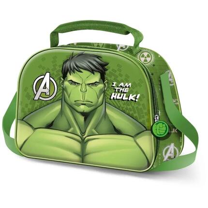 Sac à goûter Avengers pour enfants avec double compartiment et poignées - Noir
