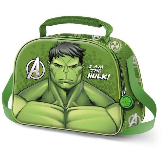 Sac à goûter Avengers pour enfants avec double compartiment et poignées - Noir