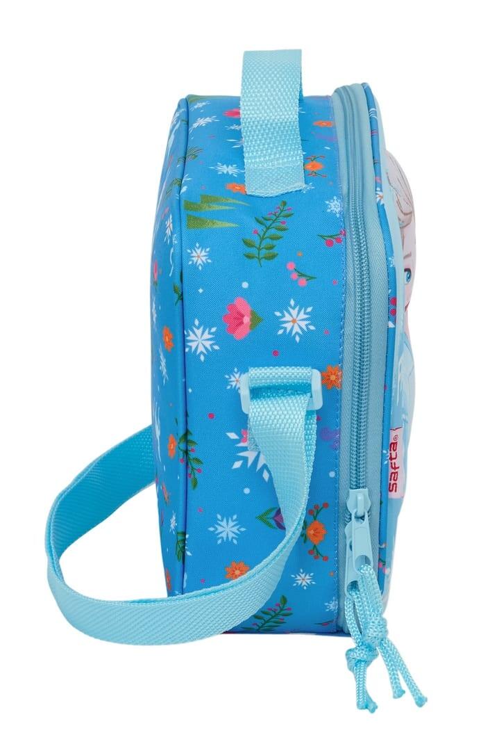 Bolsa Nevera Infantil Frozen con Frontal 3D y Interior de Aluminio Azul 3/4