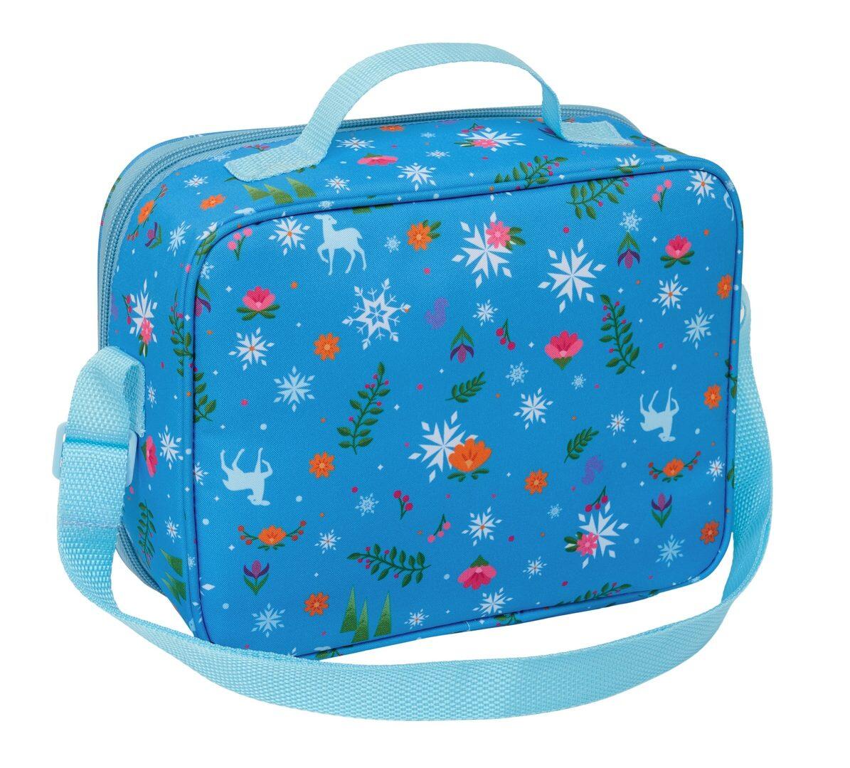 Bolsa Nevera Infantil Frozen con Frontal 3D y Interior de Aluminio Azul 2/4