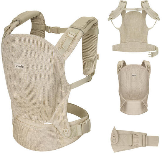 Ergonomische Babytrage Lionelo Margareet Air, atmungsaktiv, 3 Positionen
