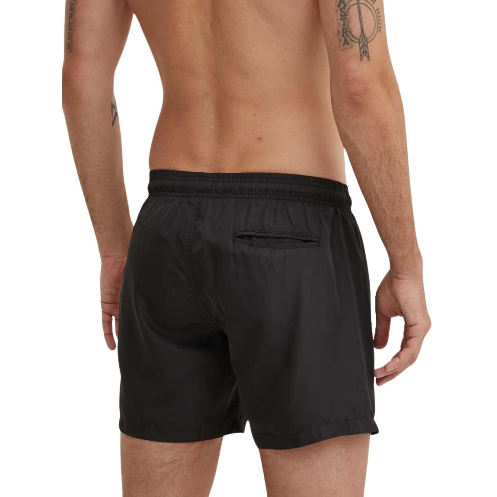 Short De Bain Motif/style Graphique Homme (Noir / Vert) 3/3