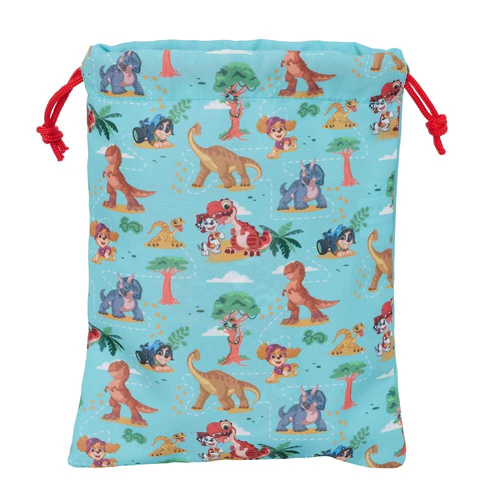 Saquito Merienda Infantil PAW Patrol Dino Rescue con Cordón Reutilizable Azul 2/3