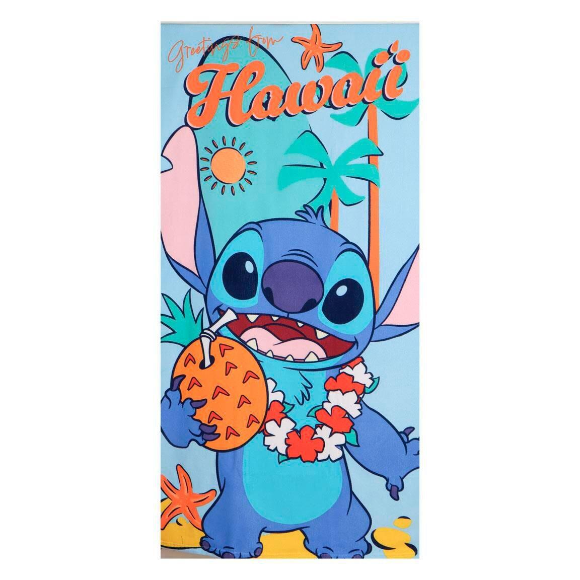 Set de Toalla de Playa Infantil Stitch con Saquito de Rejilla Multicolor 4/6