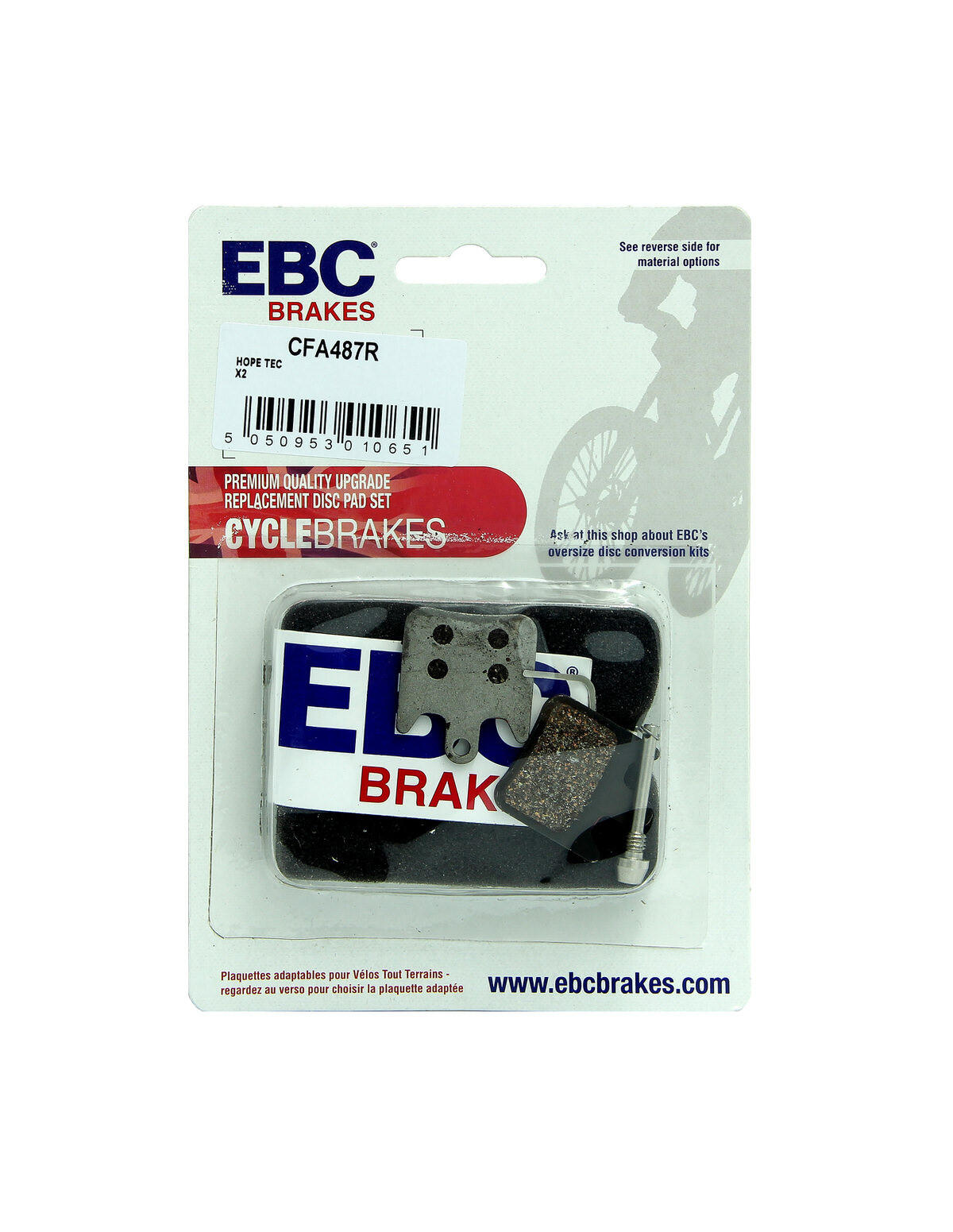 CFA487R - Klocki hamulcowe rowerowe (organiczne wyczynowe) EBC Brakes 2/2
