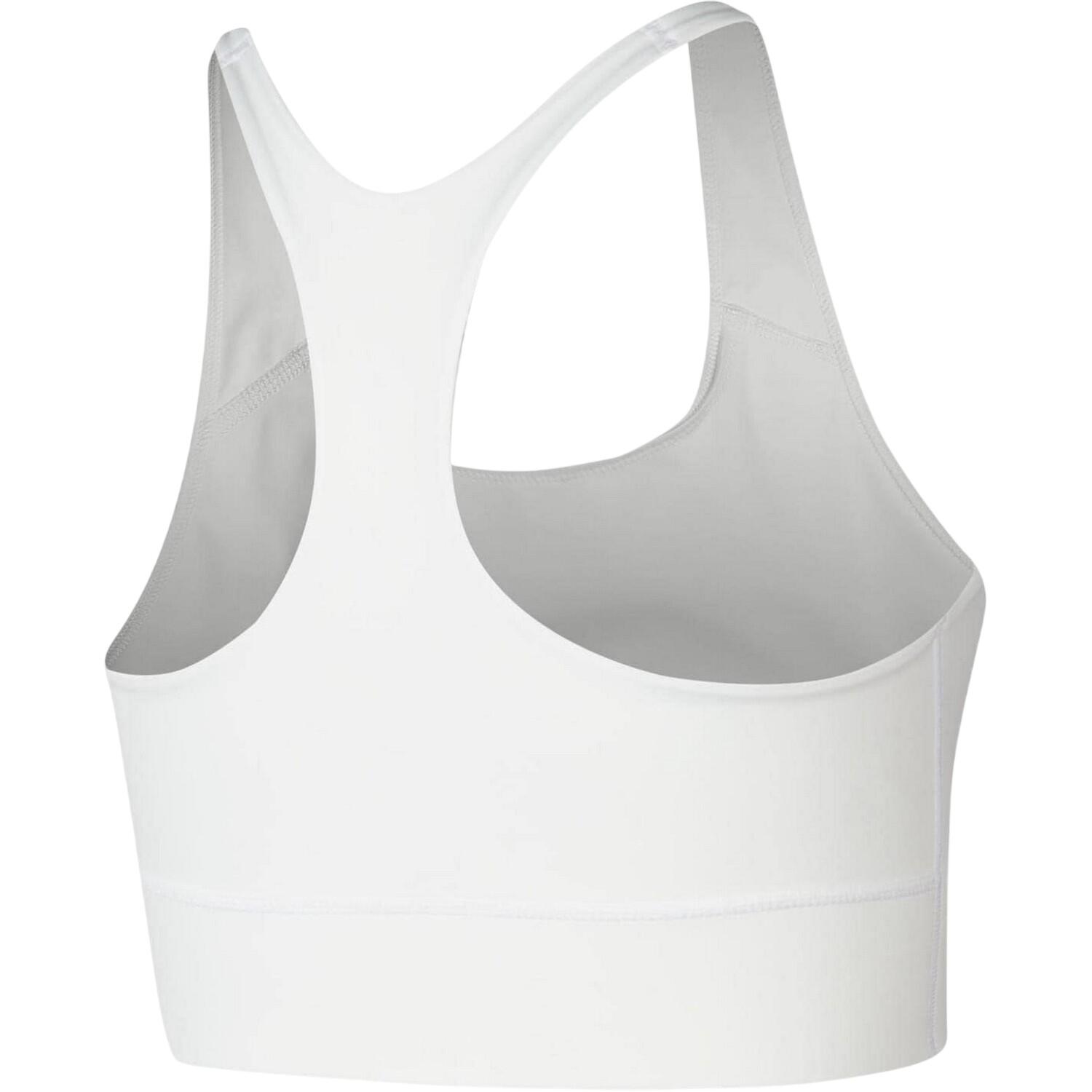 Womens/Ladies Medium Support Sports Bra (White) 2/4