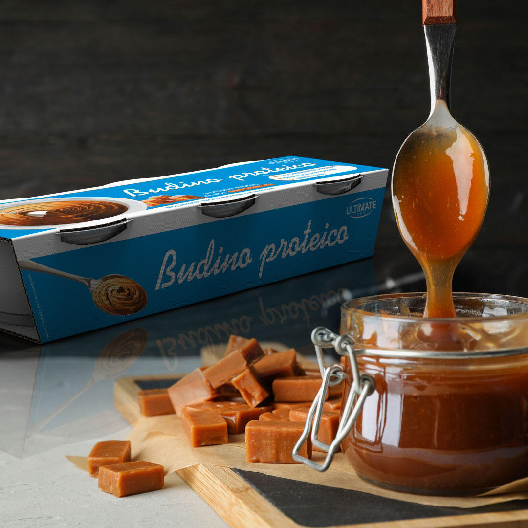 Integratore alimentare - BUDINO PROTEICO CARAMEL MOU - 3 pz da 120g 6/6