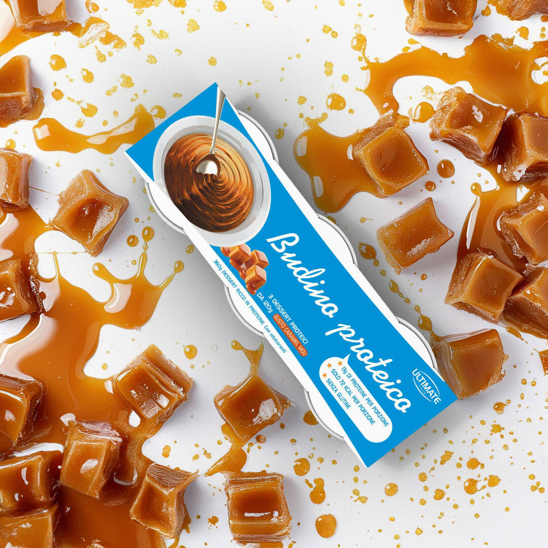 Integratore alimentare - BUDINO PROTEICO CARAMEL MOU - 3 pz da 120g 5/6