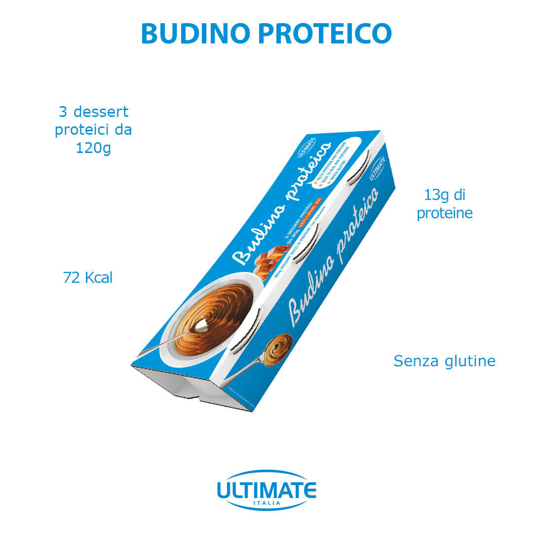 Integratore alimentare - BUDINO PROTEICO CARAMEL MOU - 3 pz da 120g 2/6