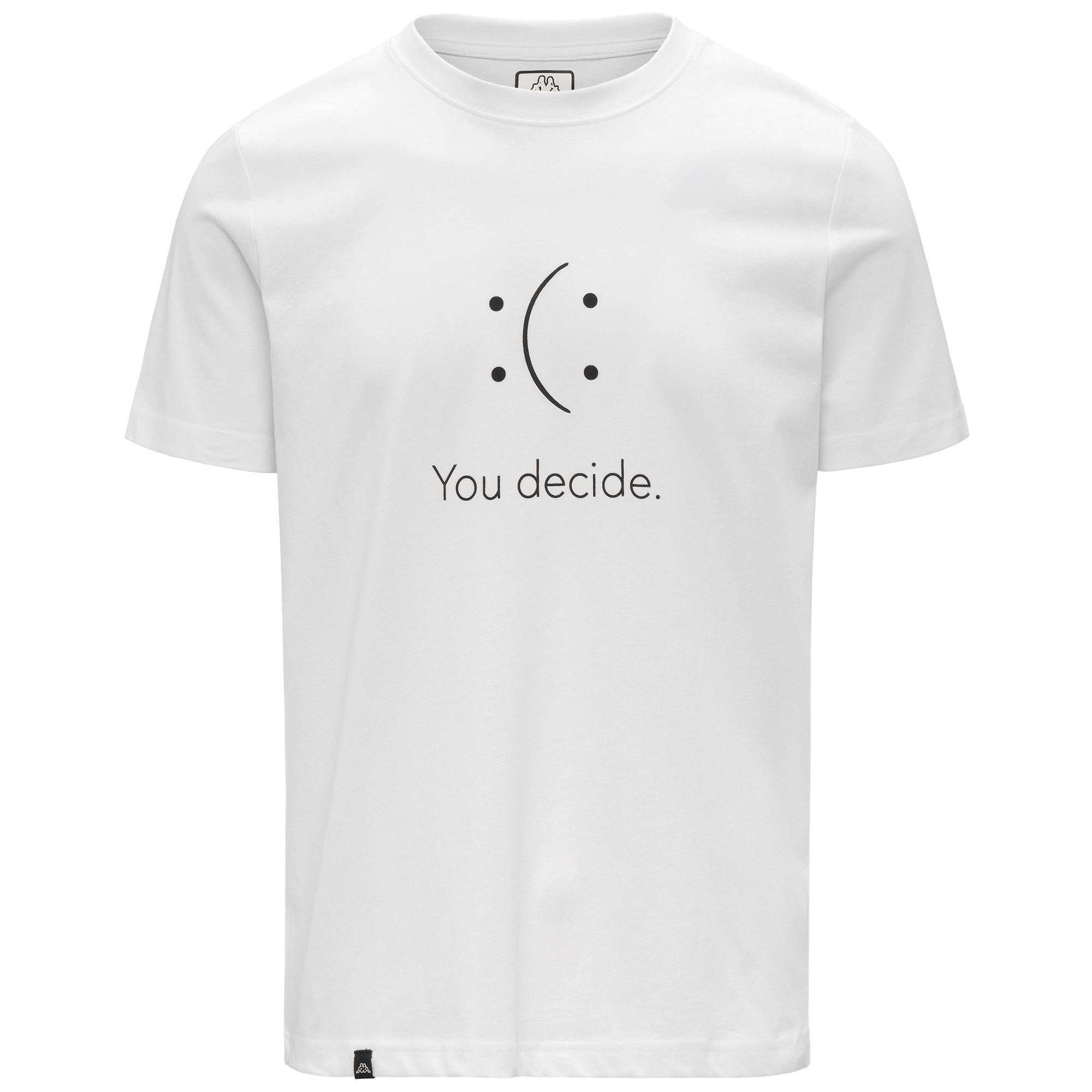 T-shirt da uomo in cotone bianco da sportivo 1/3