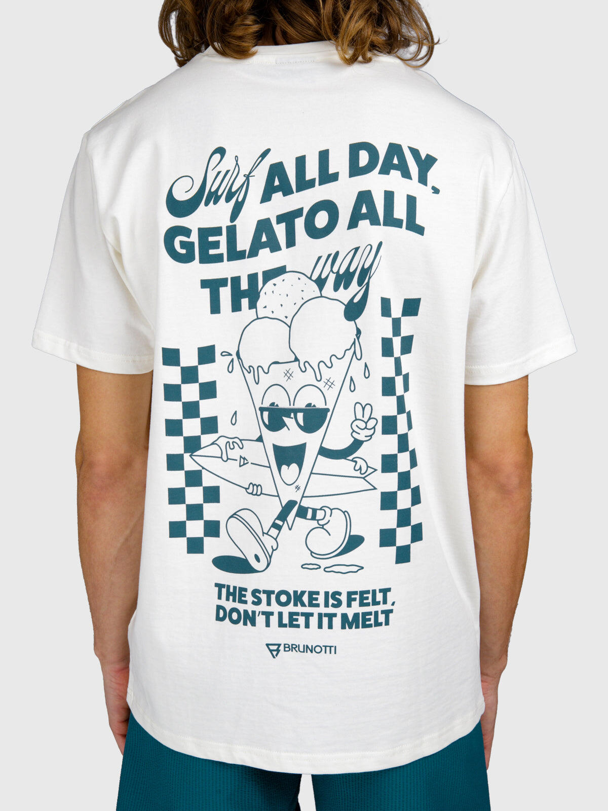 Ittalo Herren T-Shirt Mode Normale Passform Rundhalsausschnitt Snow 4/4