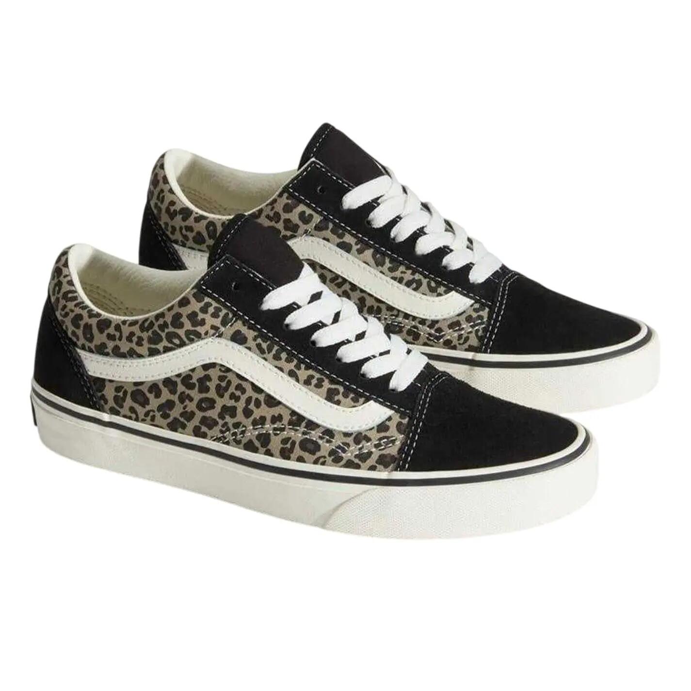 Scarpe Da Skate Pelle Scamosciata PiattaDonna Vans Old Skool Leopardo 3/3