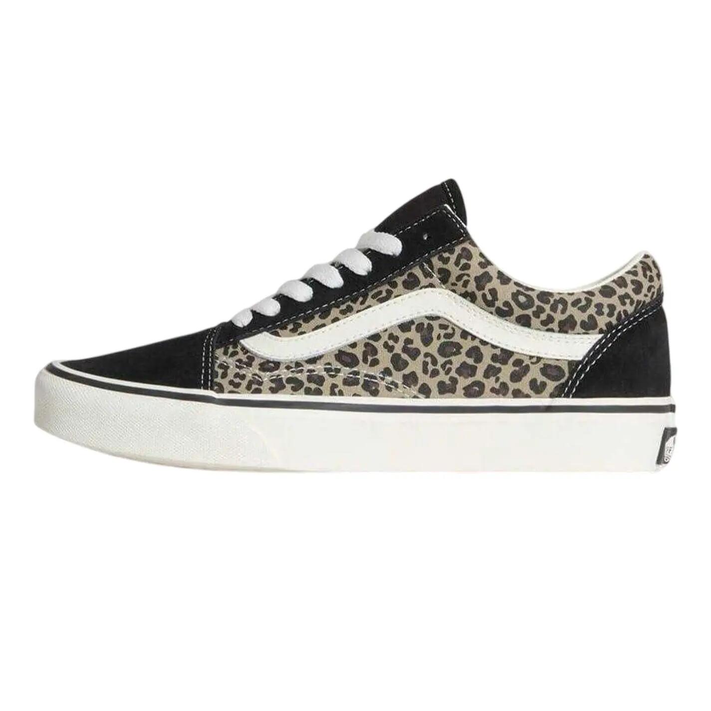 Scarpe Da Skate Pelle Scamosciata PiattaDonna Vans Old Skool Leopardo 2/3