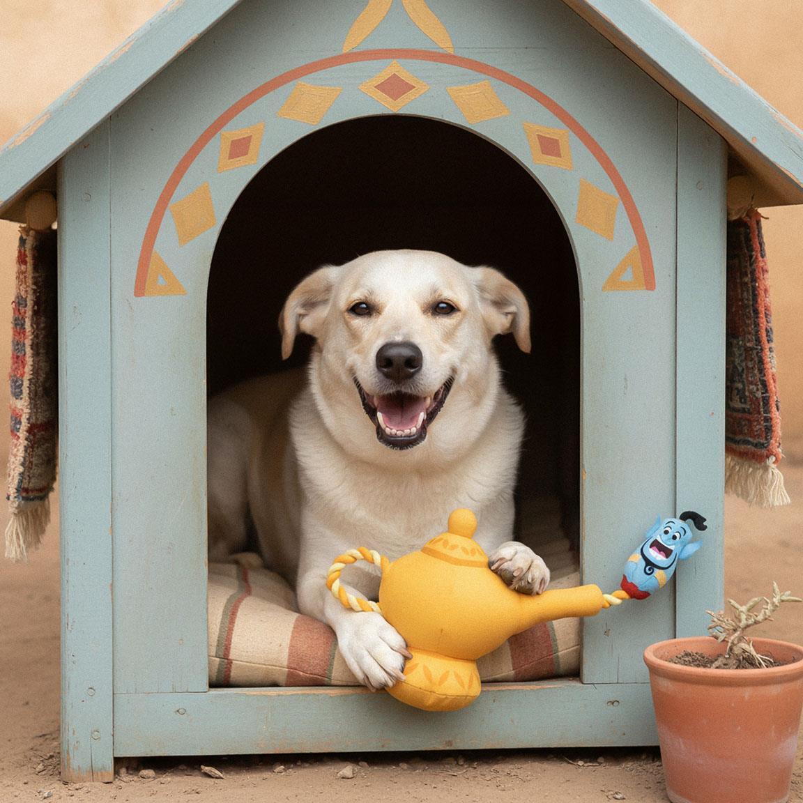 Geniales Hunde-Zahnspielzeug, strapazierfähiges geflochtenes Seil, gelb 6/7