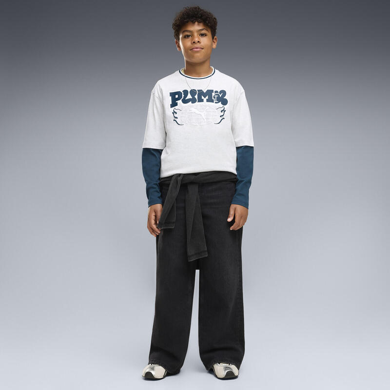 Bluză cu mânecă lungă MID 90s Relaxed Layered pentru băieți PUMA