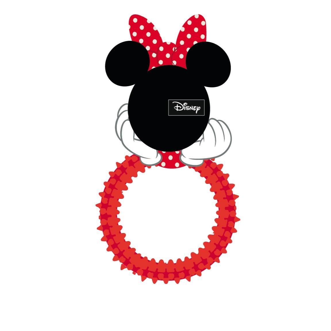 Jouet à mâcher pour chien Minnie Mouse, anneau en caoutchouc à picots et 3/7