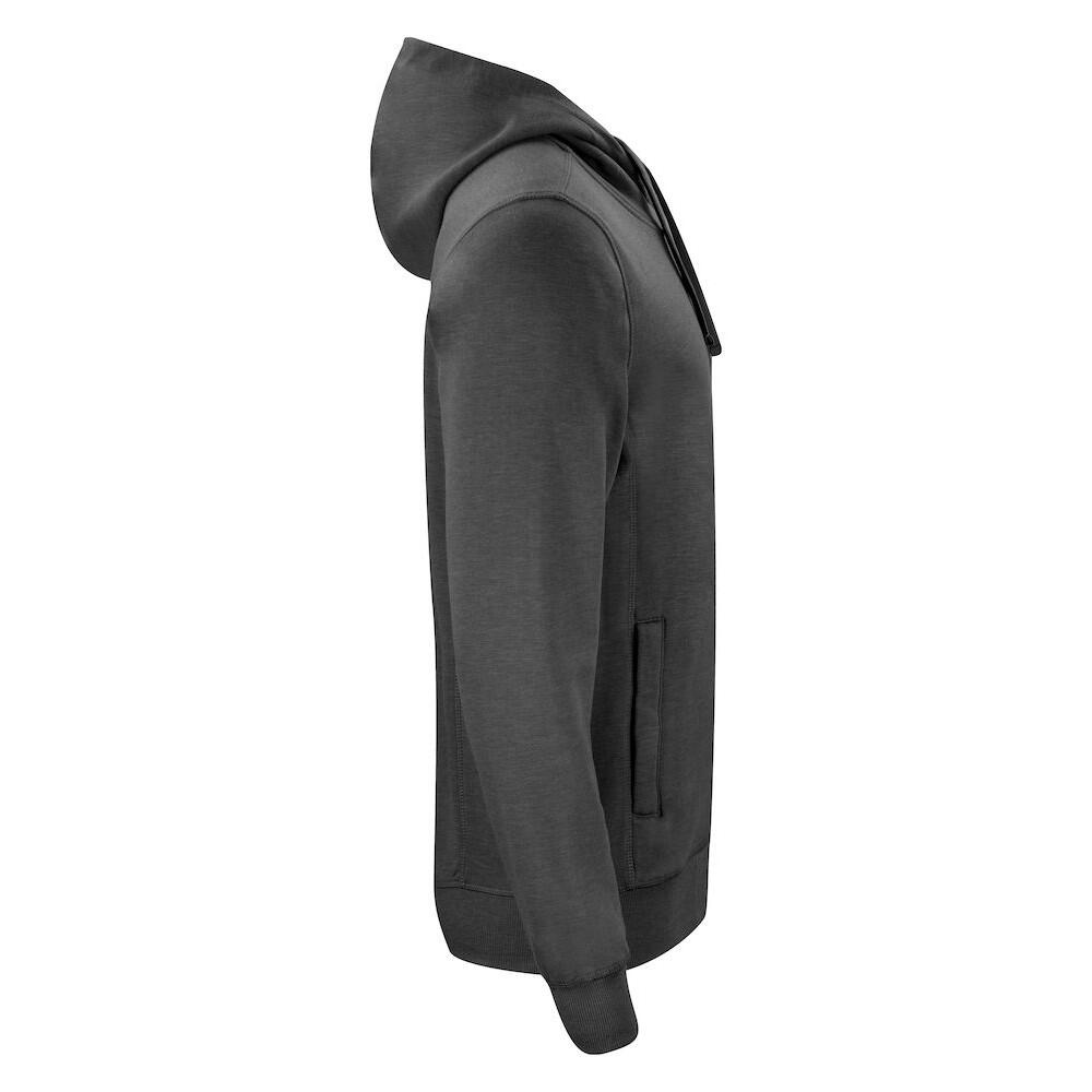 Felpa Con Cappuccio E Zip Intera Mélange Uomo Clique Classic Antracite Mélange 4/4
