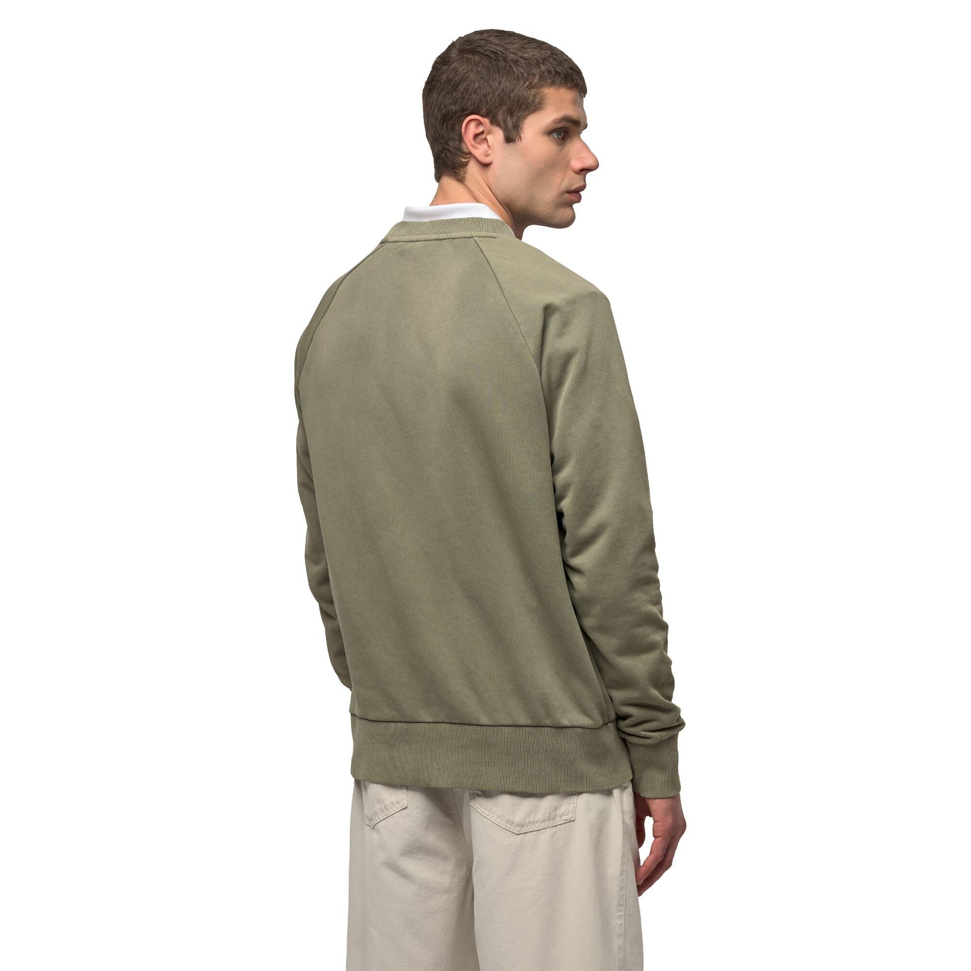 Felpa da uomo in cotone verde da casual 5/6