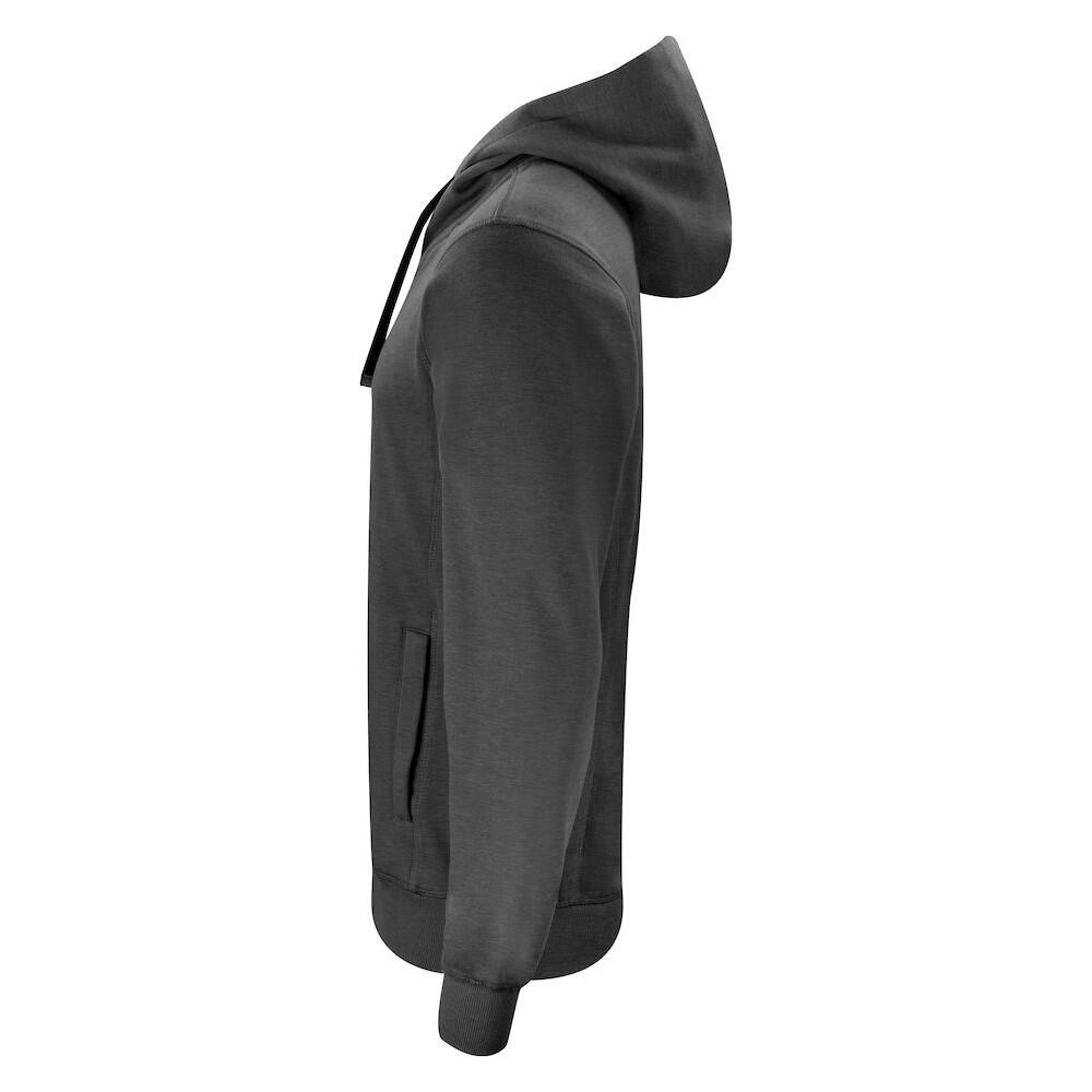 Felpa Con Cappuccio E Zip Intera Mélange Uomo Clique Classic Antracite Mélange 3/4